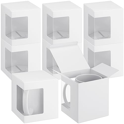 Harloon 36 Pack Mug Boxes for Gifts Coffee Mugs Boxes Gift for Shipping Sublimation Transparent Wine Glass Gift Packaging ...