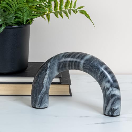 Creative Co-Op Marble Arch Tabletop Shelf, Grey Accent Decor