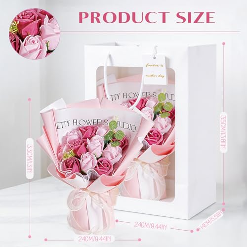 Preserved Flowers, Eternal Flower Roses Bouquet for Mom Grandma Wife Women Girlfriend on Mothers Day Gifts Anniversary Bir...