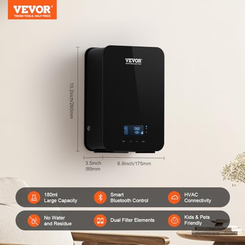 VEVOR Upgrade HVAC Scent Diffuser, Smart Scent Air Machine for Home, 180ML with Cold Air Technology, Waterless Essential O...