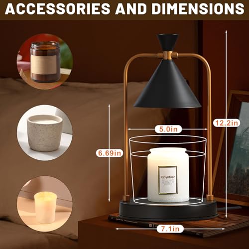 Qoyntuer Candle Warmer Lamp with Timer Dimmer, Birthday Gifts for Women Mom, House Warming Gifts New Home Room Decor, Plu...