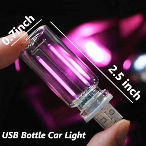 Dimmable Purple USB Touch Control Led Lights, Glass Car Led Lights Interior, Cute Interior Car Lights, Retro Led Night Lig...