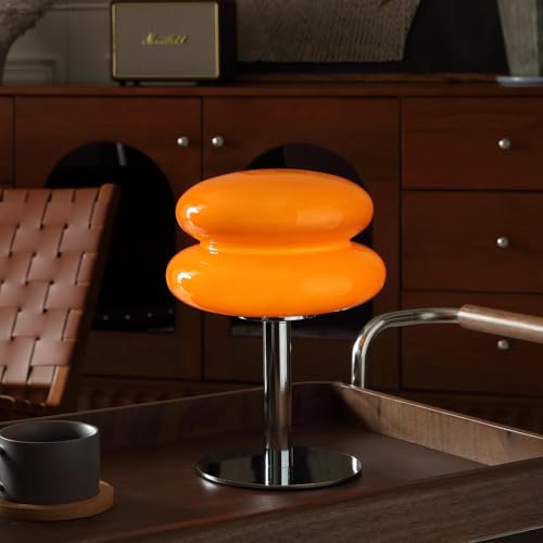 Glivpny Mushroom Lamp Table Lamp for Night Stands,Mid Century Modern Desk Lamps for Bedroom, Vintage Dimmable Bedside Smal...