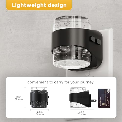 L LOHAS LED Night Light, Bubble Night Lights Plug into Wall,2 Pack 3000K/4000k/5000K Adjustable Color Temperature Night Li...