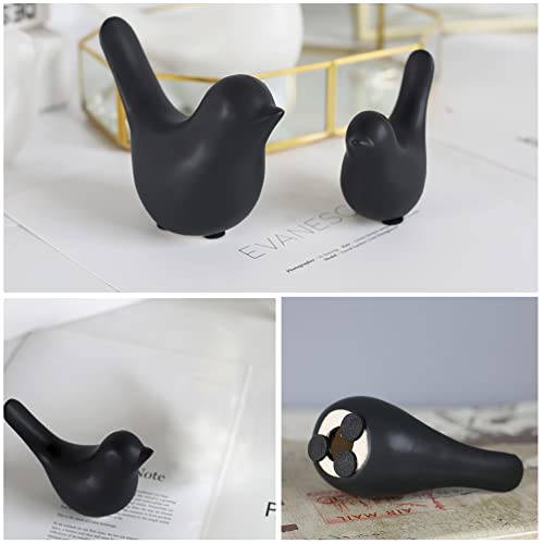 FANTESTICRYAN Small Animal Statues Home Decor Modern Style Black Decorative Ornaments for Living Room, Bedroom, Office Des...