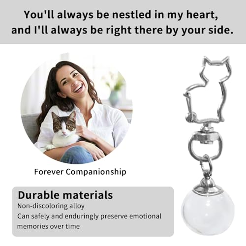 ZPSOX Pet Keychain for Collecting Cat, Dog and Rabbit Hair,2 Pcs Pet Fur keepsake, animal fur memory charm DIY Rabbit Furs...