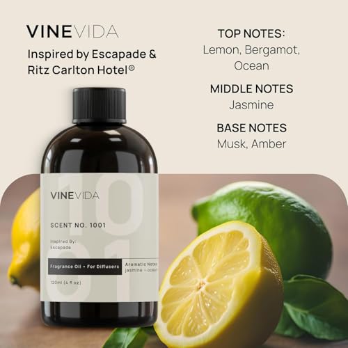 VINEVIDA (4oz) Hotel Diffuser Oil - Home Luxury Scents - Cold Air Diffuser Oil | Essential Oil No.1001 Inspired by Ritz Ca...