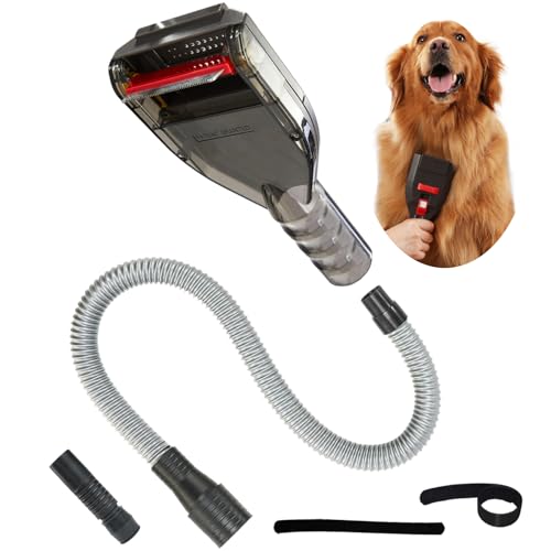 Kodahome Dog Brush Vacuum Attachment with 1"-1.75" Universal Adapters for Vacuum Cleaners, Pet Hair Shedding Grooming Tool...