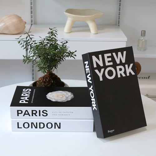 Fabiacci Decorative Books for Home Decor,Set of 3 Stylish Fake Books of Room Books Decor Aesthetic,for Coffee Table Decor,...