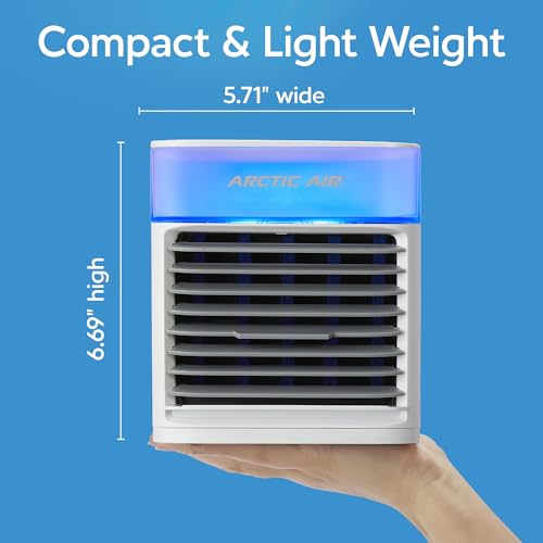 Arctic Air Pure Chill 2.0 Evaporative Air Cooler by Ontel - Powerful, Quiet, Lightweight and Portable Space Cooler with Hy...
