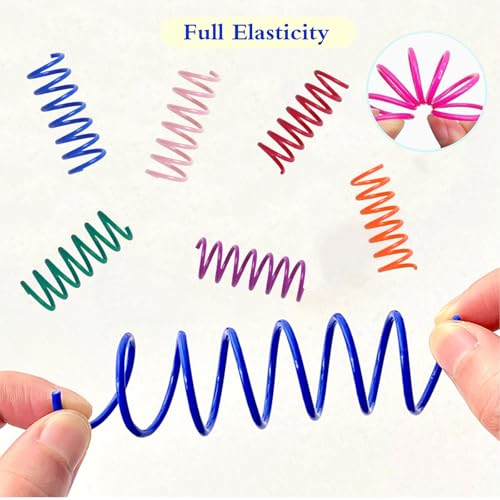 Kitys Fatch 12PCS 12Colors Cat Spring Toys for Indoor Cats, Interactive Coil Springs for Self Play, Durable Heavy Plastic ...