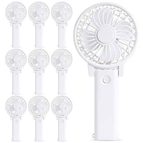 Glooglitter Battery Portable Handheld Fan Bulk Small Personal Wedding Fan for Wedding Bachelorette Party Favor(Classic,10 ...