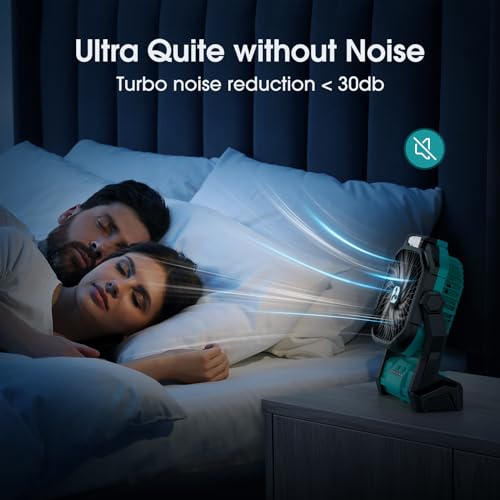 ONLYNEW Portable Fan Rechargeable, 20000mAh Cordless Battery Powered Fan with LED Lantern, USB C Battery Operated for Trav...