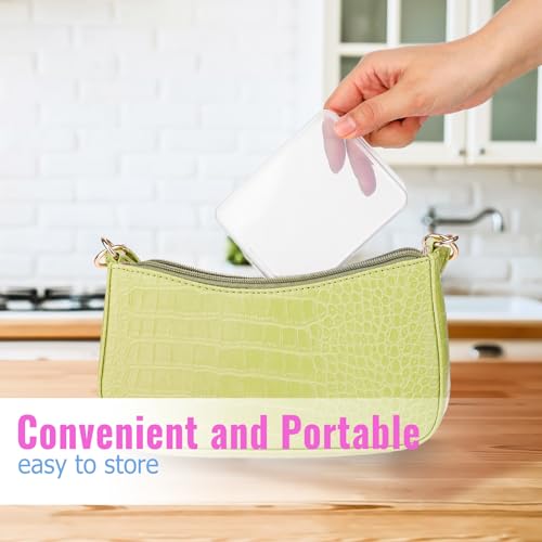 3-Piece Portable Travel Pad Holder - Bathroom Vanity Countertop Storage Organizer - Cotton Ball & Swab Dispenser - Transpa...