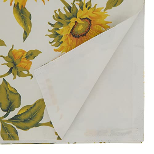 SARO LIFESTYLE Sunflower Design Table Runner, Yellow, 16"x90"