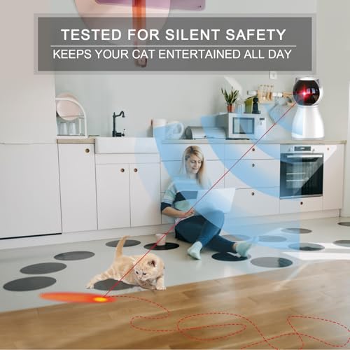 YVE LIFE Laser Cat Toys for Indoor Cats,The 4th Generation Real Random Trajectory Motion Activated Rechargeable Automatic ...
