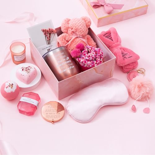 Gifts Basket for Women - Birthday Gifts for Women,Women Gifts Set Contains 13 Items Unique Female Gift Ideas,Relaxing Care...