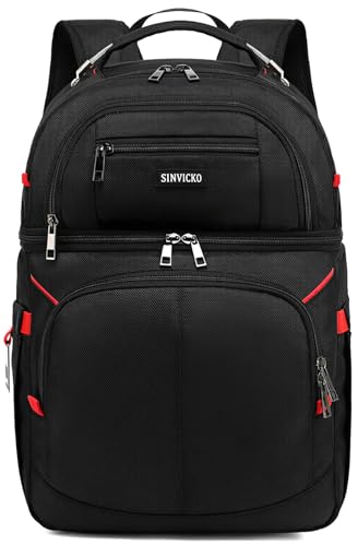 Insulated Cooler Backpack,Double Deck Leakproof Cooler Bag,Insulated Backpack Cooler Lunch Backpack for Men Women