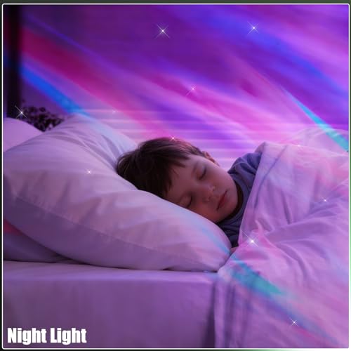 10.7inch Ocean Wave&Aurora Projector Light, Birthday Gifts for Women Teen Boys Girls Valentines Day Dynamic 15W Northern L...