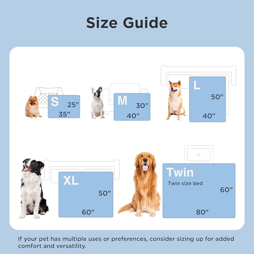 Bedsure Cooling Blanket for Large Dogs with Breathable Air-Core Fill Q-MAX>0.4 - Dog Cooling Mat Soft, Lightweight Pet Cat...
