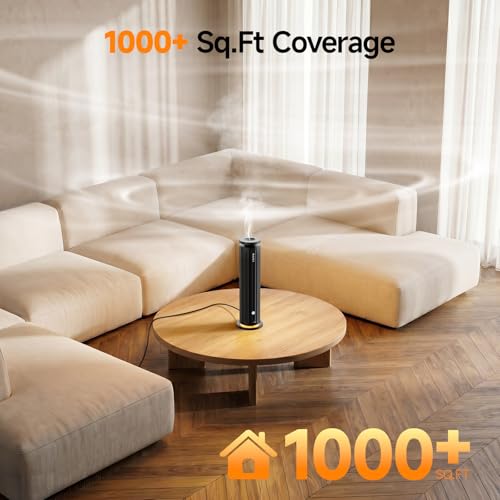 FEPPO Waterless Diffuser, Essential Oil Diffuser for Home Hotel Office – Cold Air Aroma Diffuser Starter Kit with 5×20mL H...