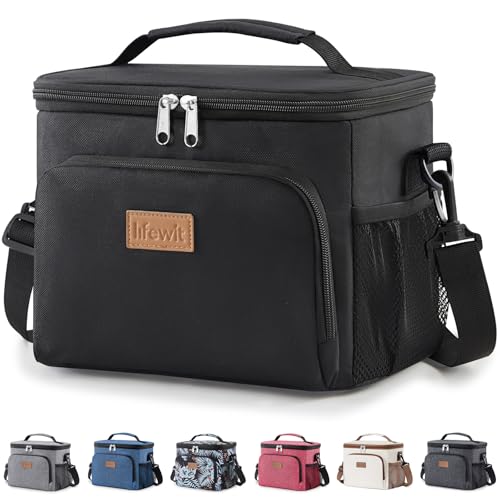 Lifewit Reusable Insulated Lunch Bag, Portable Cooler Freezable Soft Lunchbox Leakproof with Adjustable Shoulder Strap for...