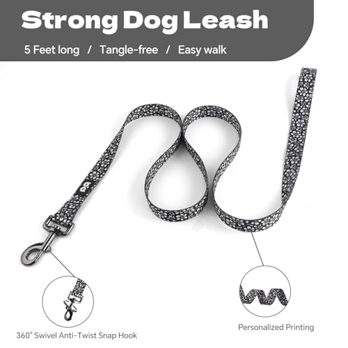 QQPETS Dog Harness Leash Set Adjustable Heavy Duty No Pull Halter Harnesses for Small Medium Large Breed Dogs Back Clip An...
