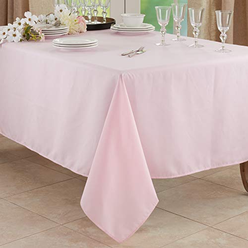 SARO LIFESTYLE Collection Casual Design Everyday Tablecloth, 60", Pink