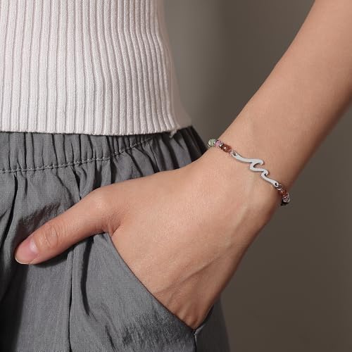 TONY & SANDY Friend Gifts for Women, Unique Birthday Gifts for Women, Sister Gift from Sister, Wave Bracelet, Christmas Gr...
