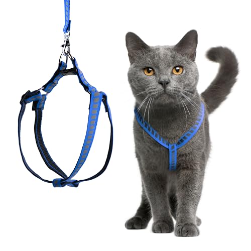 Filbert Cat Harness and Leash Set with Reflective Strip, Thin Cat Harness Escape Proof with Leash, Step-in, Adjustable, In...