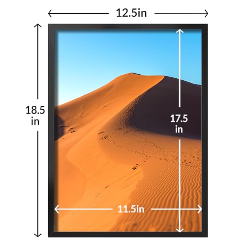 LaVie Home 12x18 Picture Frame 2 pack, Display Pictures 12 x 18 Poster Frame, 12x18 Black Photo Frame with HD Plexiglass, ...