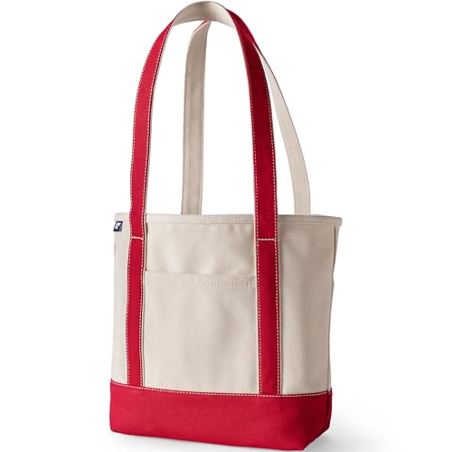 Lands' End Open Top Canvas Tote Bag