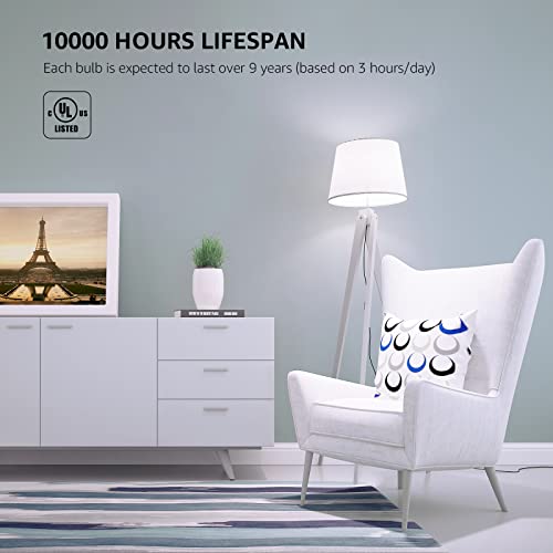 LE LED Light Bulbs 60 Watt Equivalent, 9W 800 Lumens Non-Dimmable, Daylight White 5000K, A19 E26 Standard Medium Base, 100...