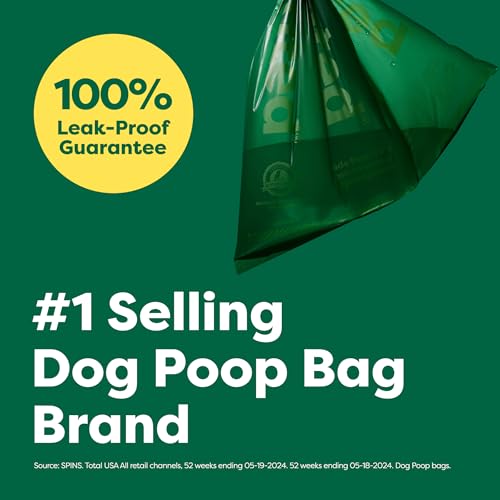 Earth Rated Poop Bags for Dogs, Guaranteed Leak Proof and Extra Thick Waste Bag Refill Rolls, Unscented, 270 Bags