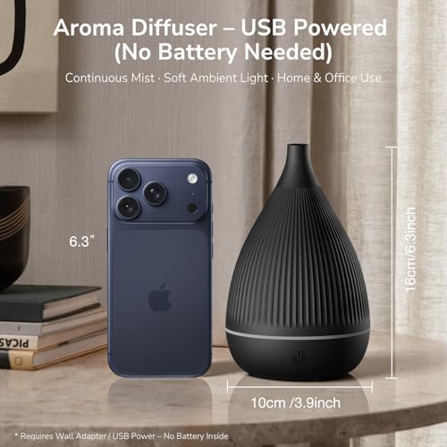 Ultrasonic Essential Oil Diffuser, Home Fragrance Aroma Diffuser with Auto Shut-Off, Color Change Night Light & Ultra-Quie...