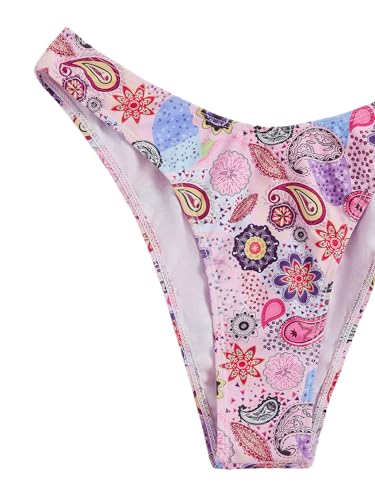 RoseSeek Women's 4 Piece Swimsuits Halter Triangle Bikini Sets Bathing Suit with Mesh Cover Up Skirt & Bandana