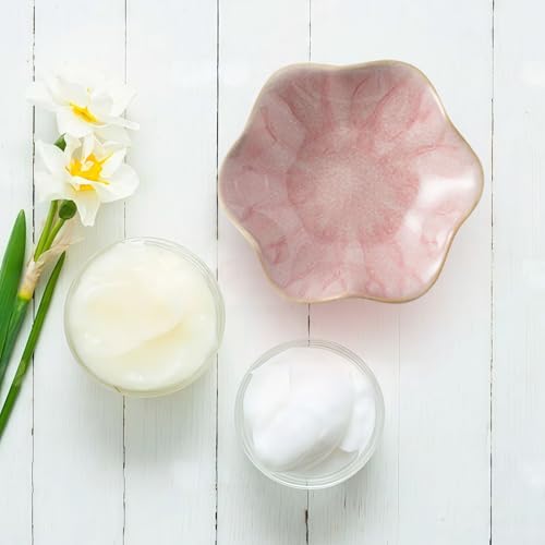 Koyzsen 2Pcs Ceramic Jewelry Dish - Lotus Leaf Shape, for Ring Holder Necklace Small Key, Suitable for Mother Friend Siste...