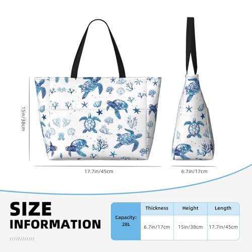 BJQ Beach Tote Bag for Women Beach Bag Waterproof and Sandproof Tote Bag with Wet Bag Large Travel Bag for Weekend Travel