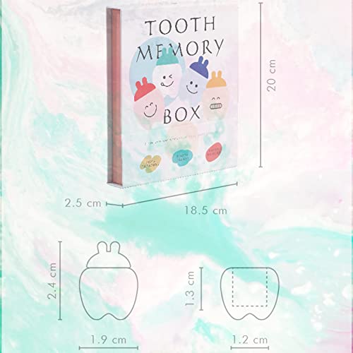 ONCEBABY Tooth Fairy Box for Girls, First Tooth Keepsake Box for Kids, Tooth Boxes Saver & Holders for Lost Teeth
