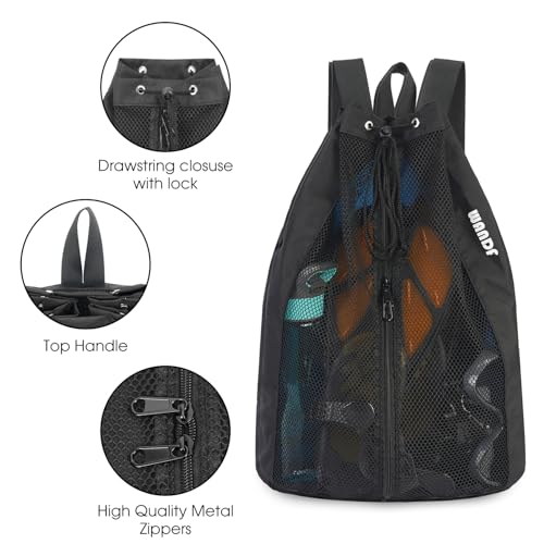 WANDF Swim Bag Mesh Drawstring Backpack Beach Backpack for Swimming, Gym, and Workout Gear