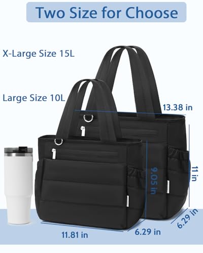 Lunch Box Tote Bag - Versatile Soft Insulated Lunchbox for Women - Lightweight Stylish Simple Lunch Pail Reusable Xlarge C...