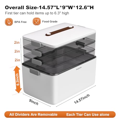funest 4- Tier Medicine Storage Box Organizer Portable First Aid kit Box Sewing, Art, Craft with Handle, Multipurpose Medi...