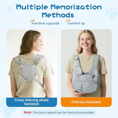 Geelraqaly Carry Small Dogs and Cats for Versatile Pocket Portable Pet Front Backpack ，Reducing Back Pain, for outings,Tra...