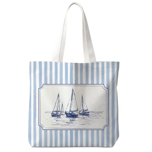 VIIJJUE Tote Bag Gifts for Women, Canvas Aesthetic Reusable Grocery Bags Shopping Bags