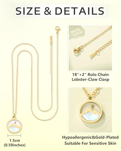Eryuor Silver/Gold Moving Mountains Mustard Seed Faith Necklace, Inspirational Christian Gifts for Teen Girls & Women