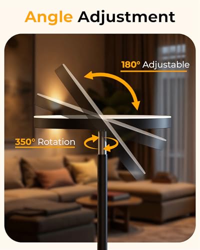 Natapai Floor Lamps for Living Room, 69" Tall LED Lamp, 2800LM Standing Lamp Remote & Foot Switch with 1H Timer, 2700-6500...