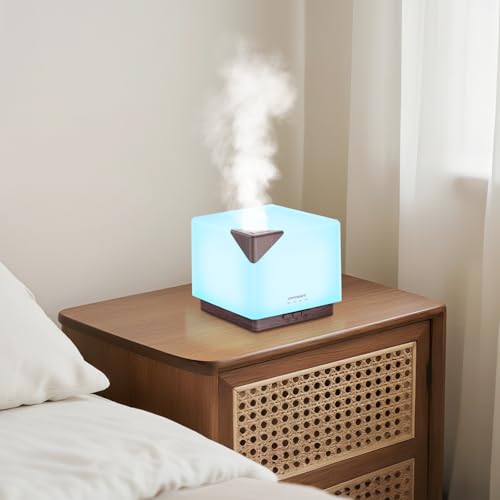 URPOWER 700ML Aromatherapy Essential Oil Diffuser, 700ml Large Ultrasonic Scent Diffusers Humidifier with Adjustable Mist ...