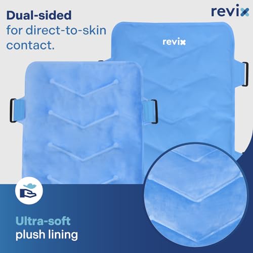 REVIX XXL Full Back Ice Pack Wrap, Reusable Gel Cold Compress for Upper and Lower Back, Long-Lasting Flexible Ice Pack for...