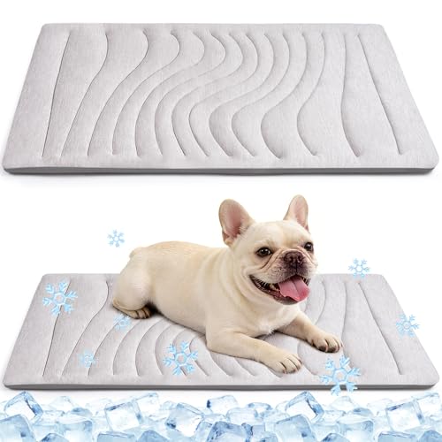 iFldnnry Dog Cooling Mat, 36"x23" Reversible Cooling Pad for Dogs Cats, Pressure Activated Pet Cooling Mat Indoor Outdoor,...