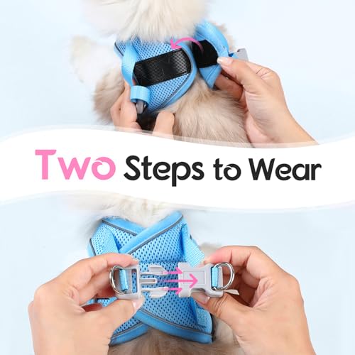 Dooradar Cat Harness and Leash Set, Escape Proof Lightweight Kitten Harness, Soft Breathable Reflective Vest for Outdoor W...